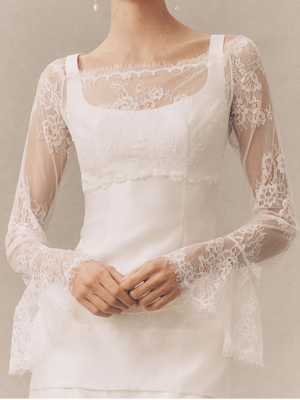 White Lace Cropped Off-Shoulder Top